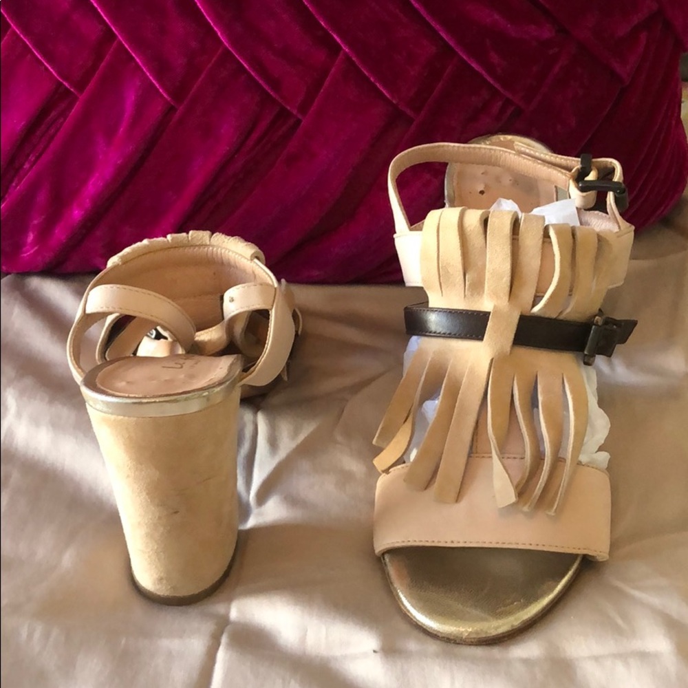 Nude Block Heels